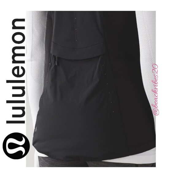 LULULEMON ATHLETICA Run For Cold Vest Black 6 EUC - Picture 8 of 9